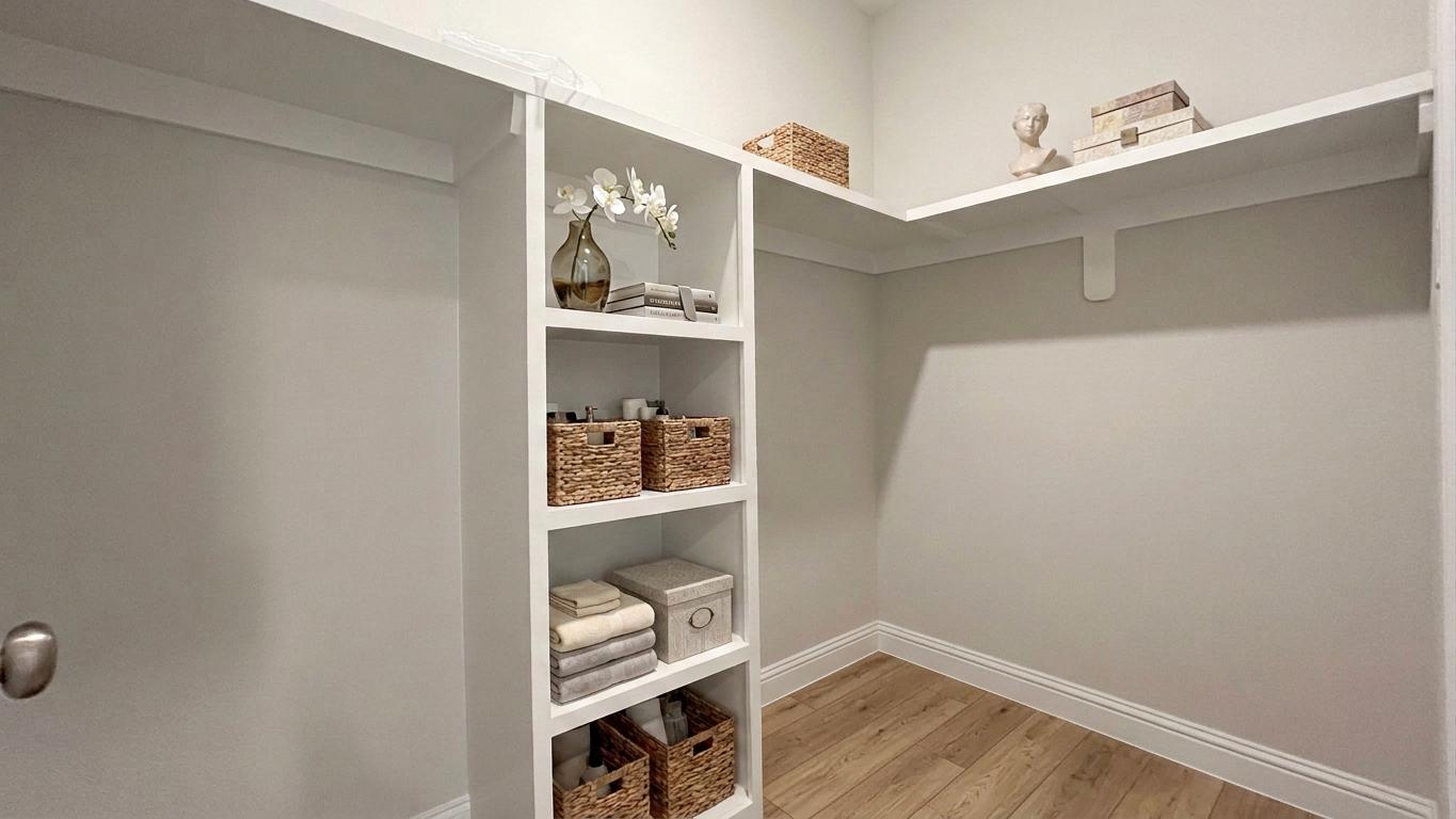 Spacious primary closet