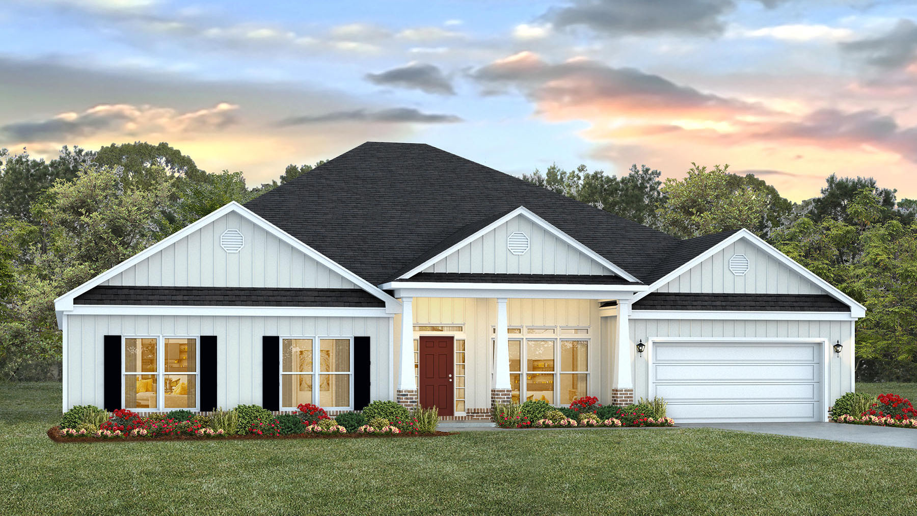 The William A 5 front elevation of the home at Worthington.