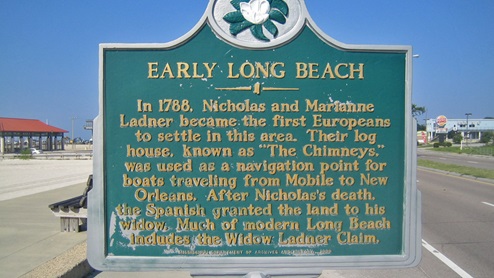 City of Long Beach historical marker.