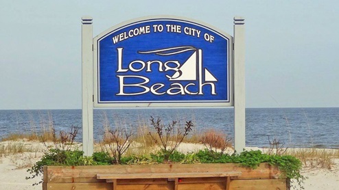 City of Long Beach sign on highway 90.