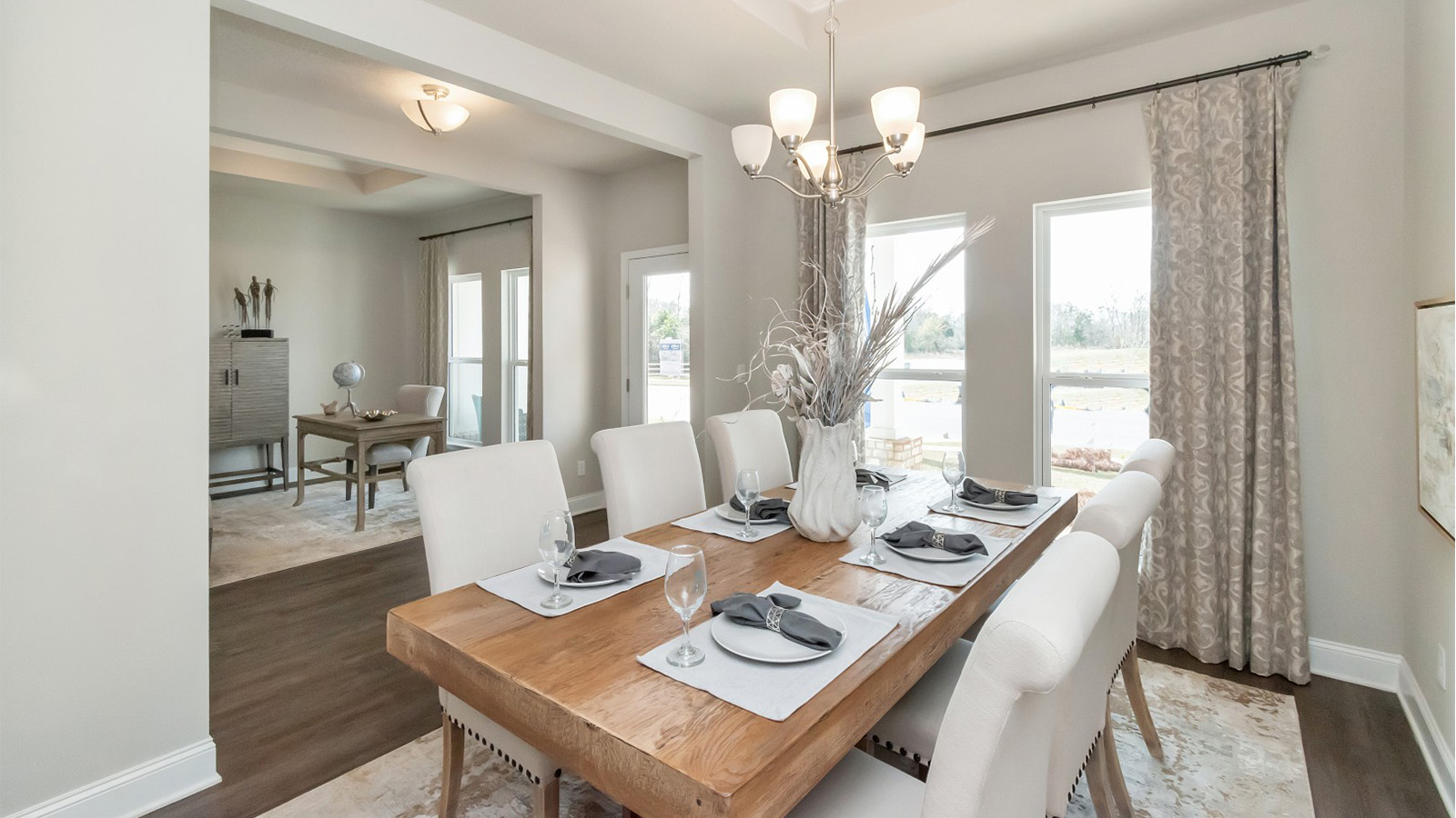 Entertain guests easily in the formal dining area of this Katherine plan in South Mississippi.
