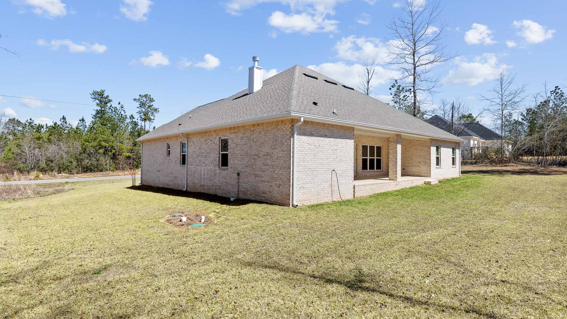 Side elevation of a new construction home for sale in MS.