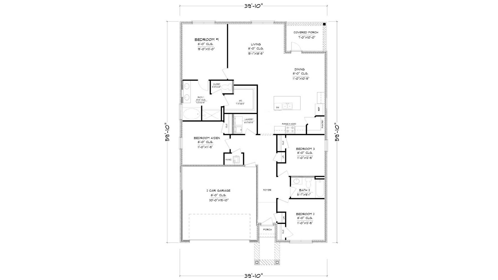 The Cali G Front Entry Floorplan