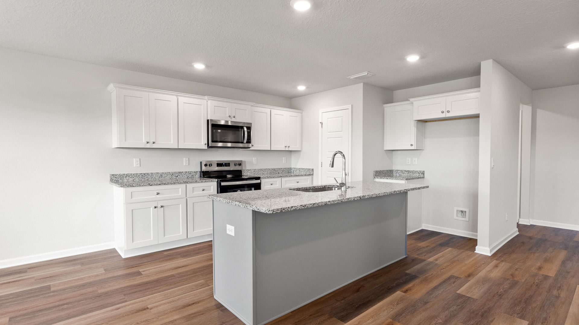 Sleek kitchen inside the Booth