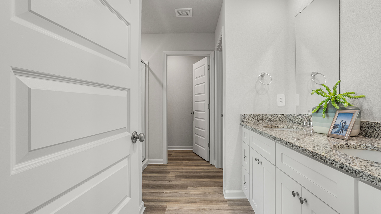 Spacious primary bathroom