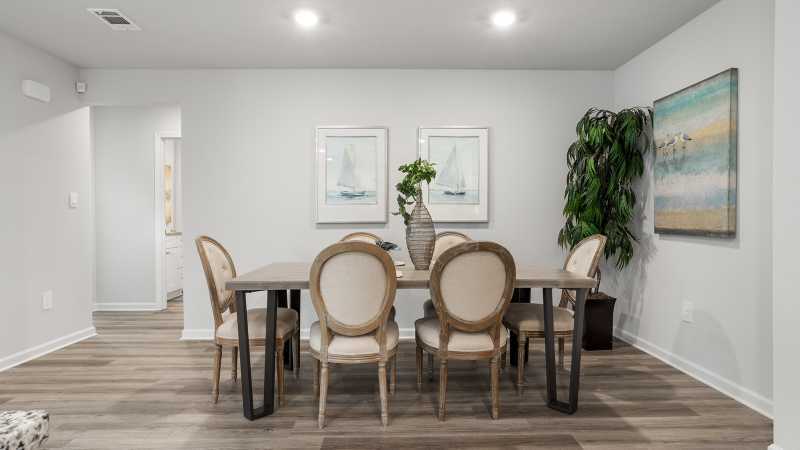 Spacious dining area inside the Lakeside