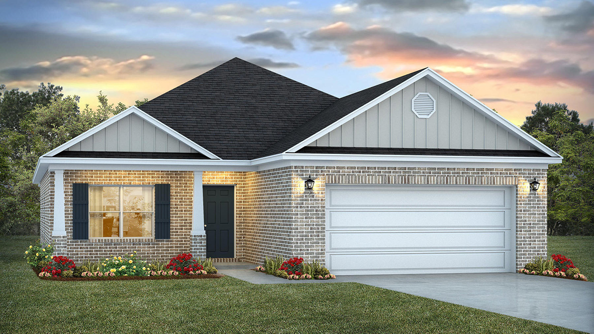 The Isabella A4 front exterior elevation in River Hills.