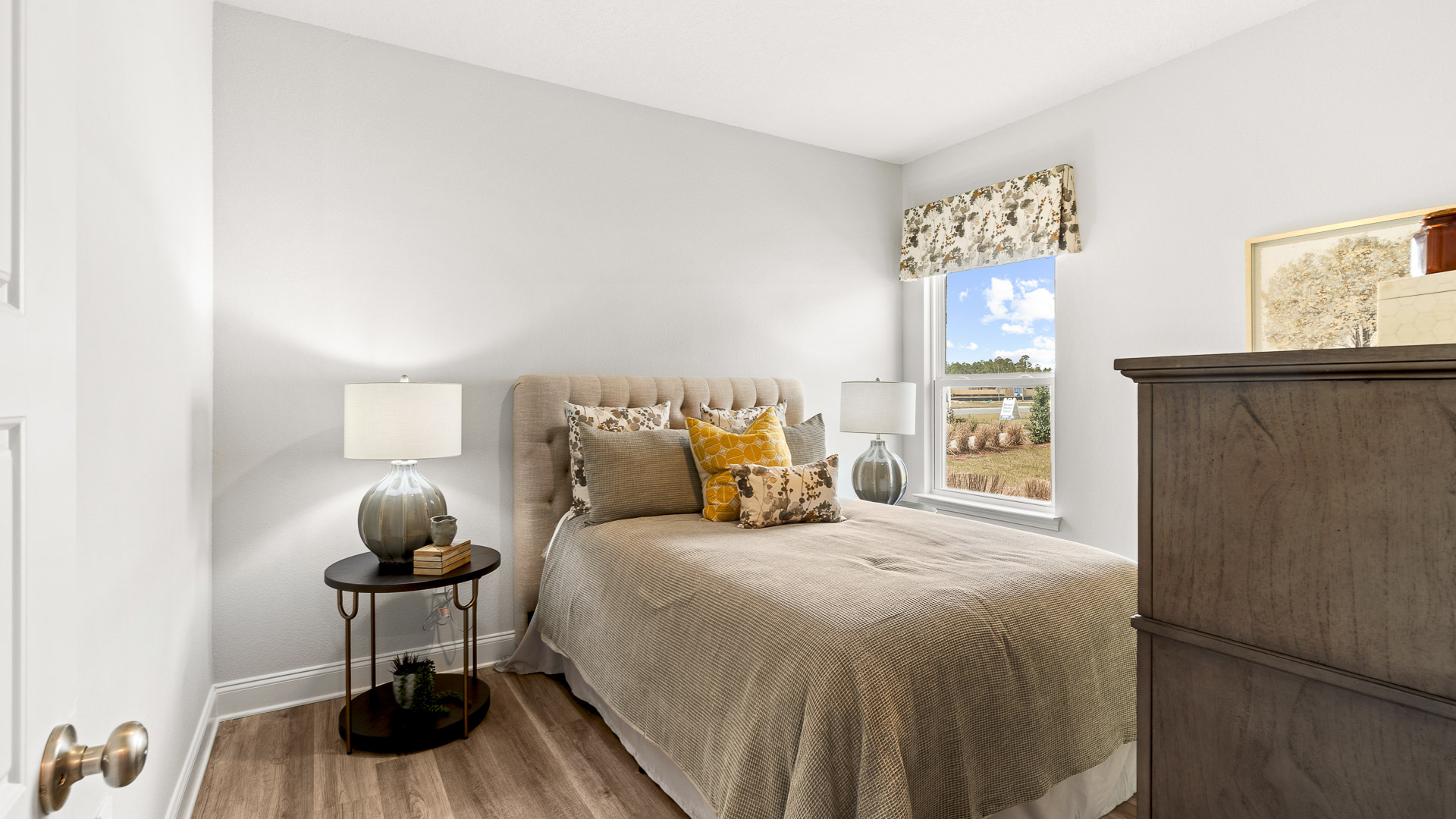 Guest bedroom in an Isabella plan.