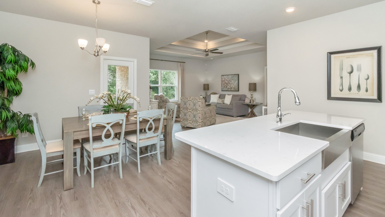 Open floorplan in a new home Gulfport.