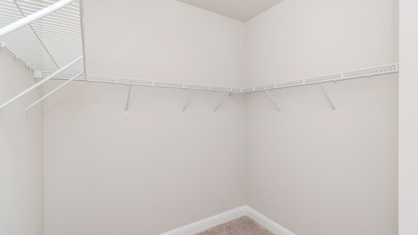 Walk-in closet in a Rhett floor plan.