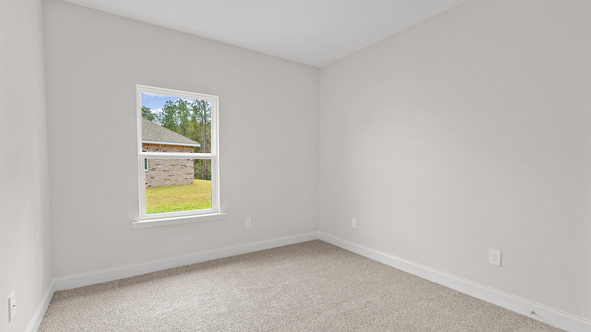 Neutral and bright bedroom