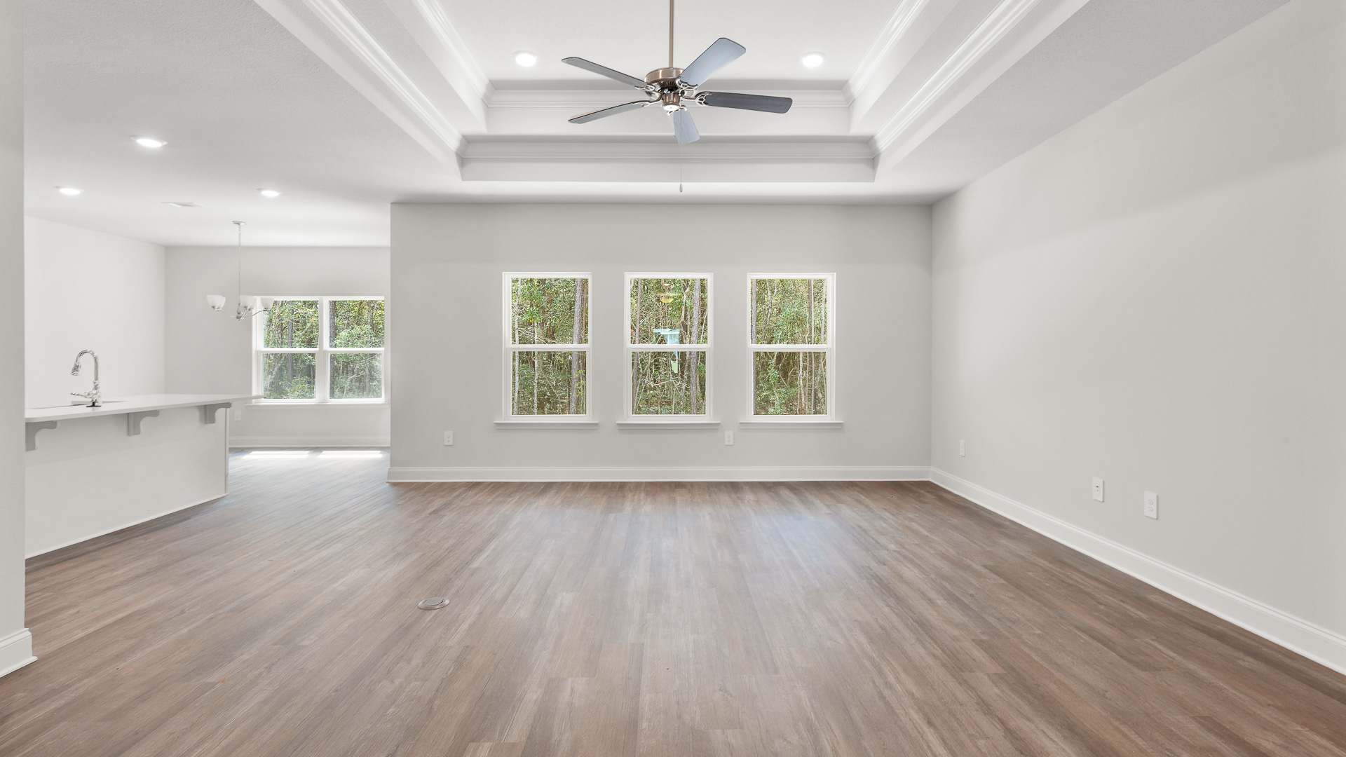 Spacious living area inside the Jasmine