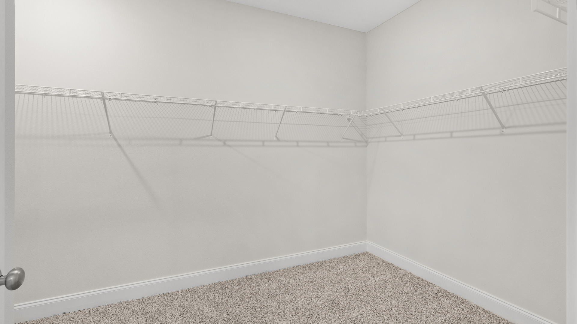 Spacious closet inside the primary bedroom