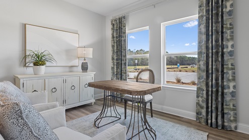 Window view of additional living area.