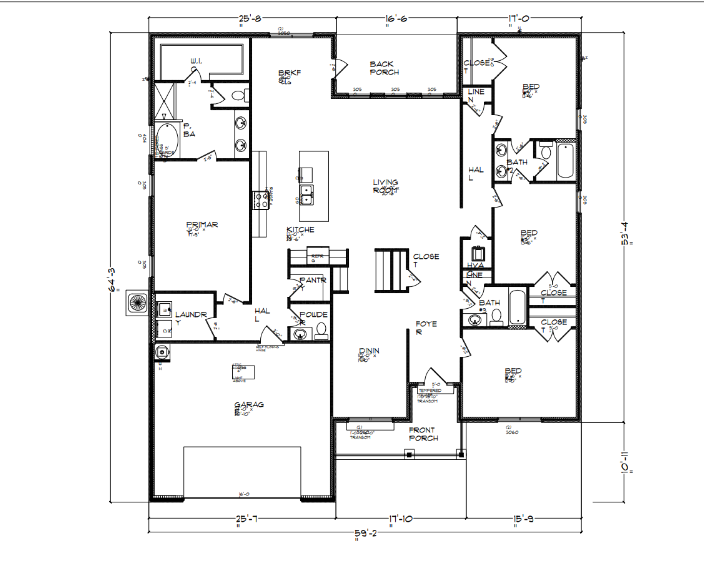 The Gina A Front Entry Floorplan