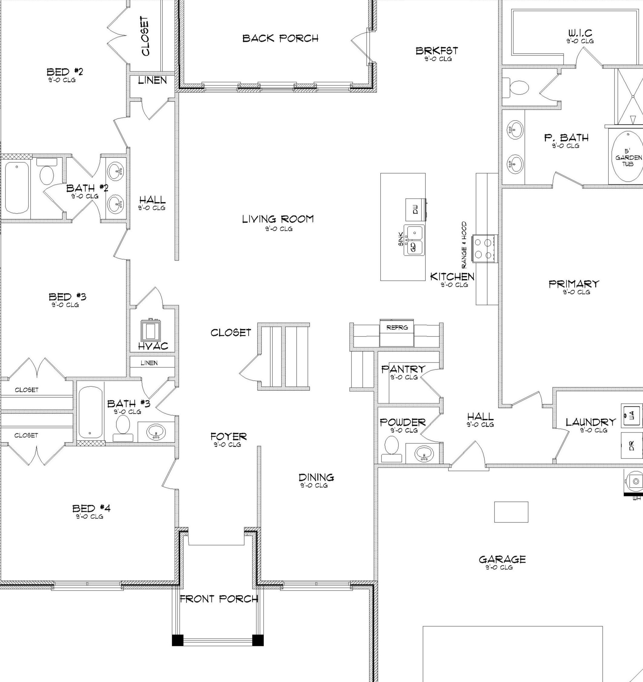 The Gina front entry floorplan in River Hills.