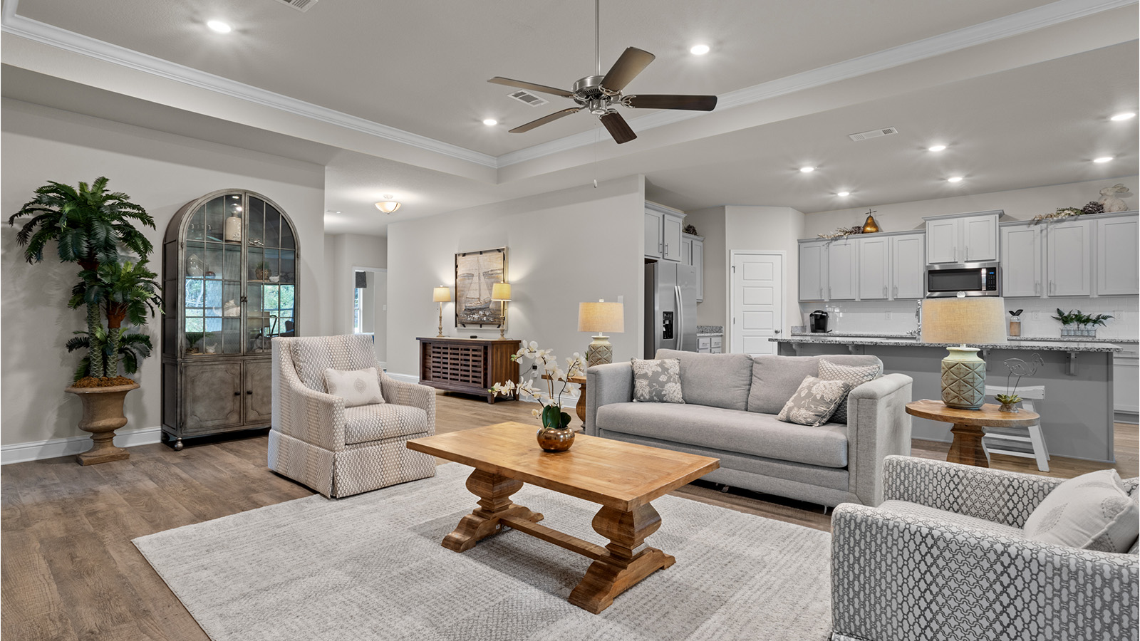 Open concept floorplan in River Hills, Gulfport.