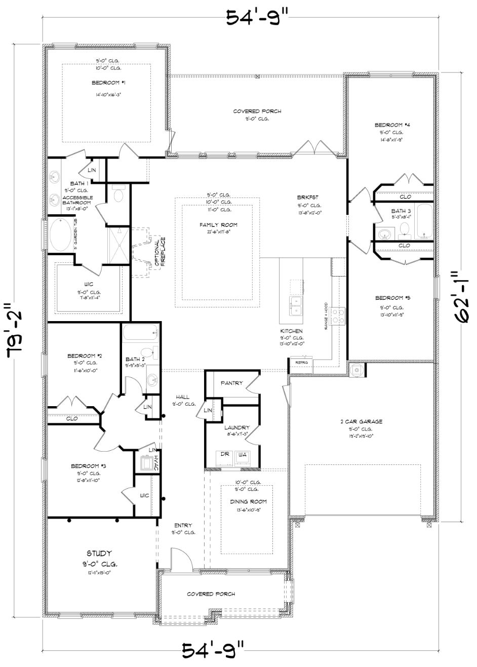 The McKenzie T front entry floor plan at River Hills.