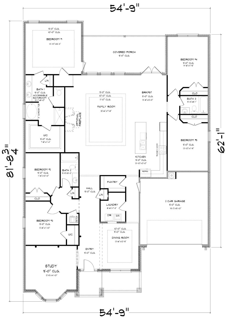 The McKenzie U front entry floor plan at River Hills.