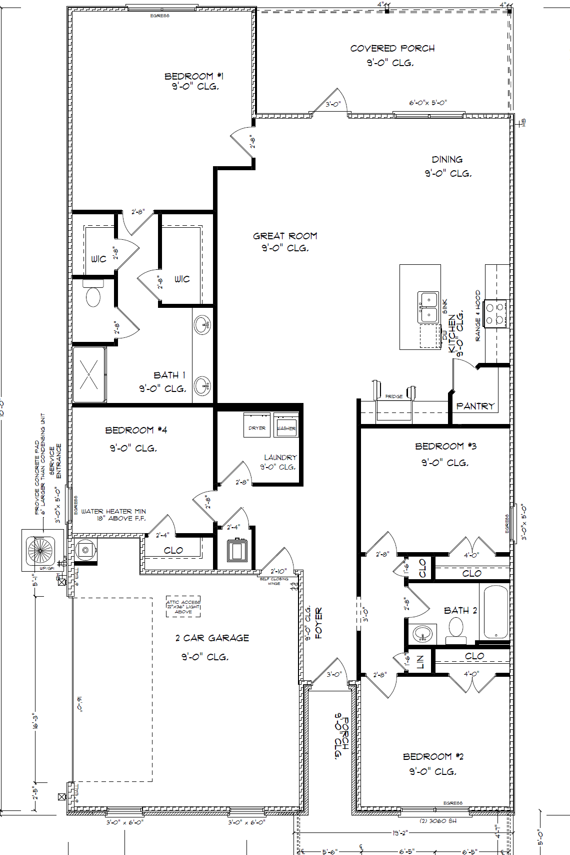The Delray C Side Entry Floorplan