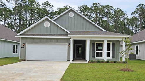 The Arlington C8 front elevation of the home.