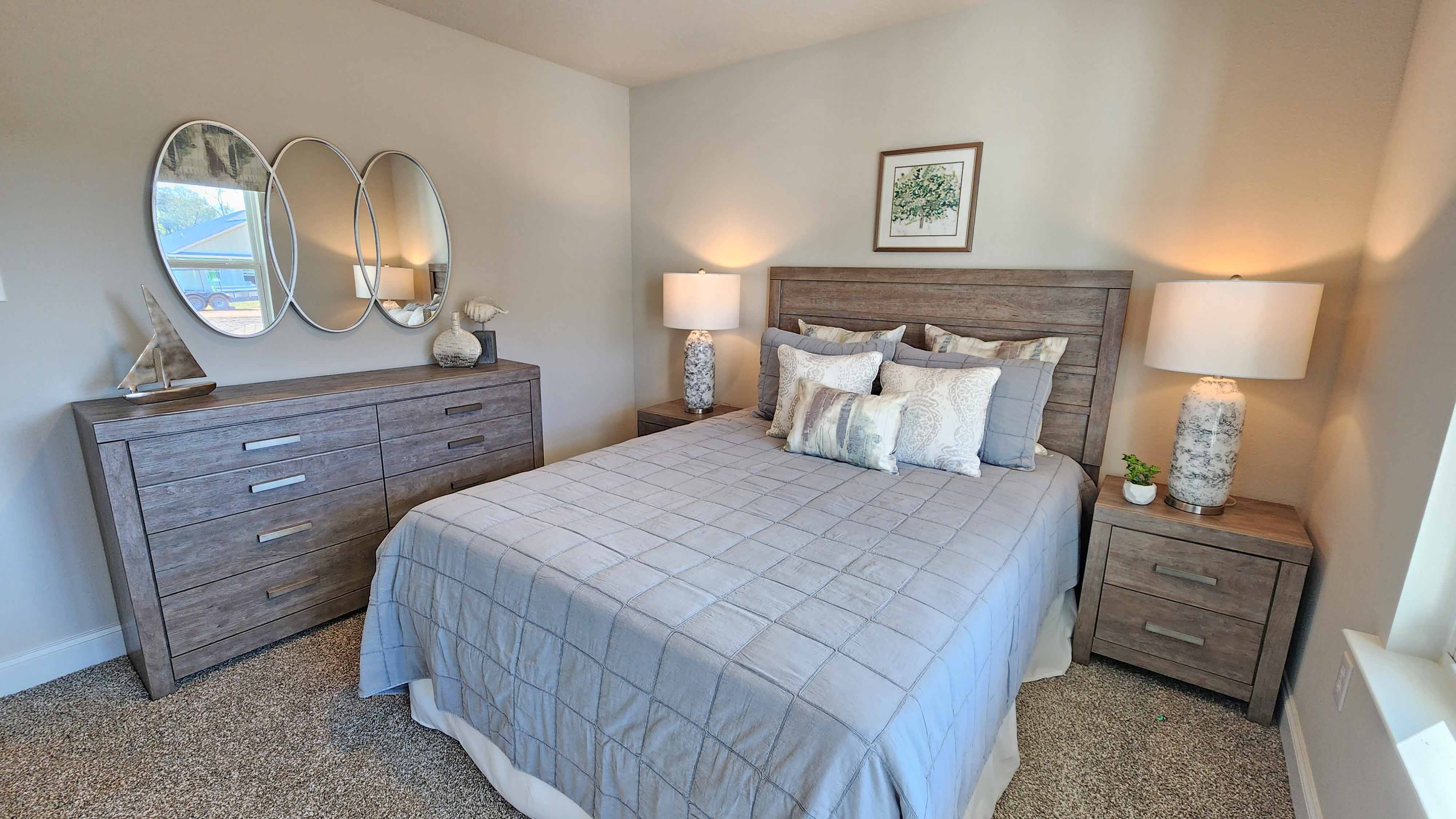 Secondary bedroom with large bed