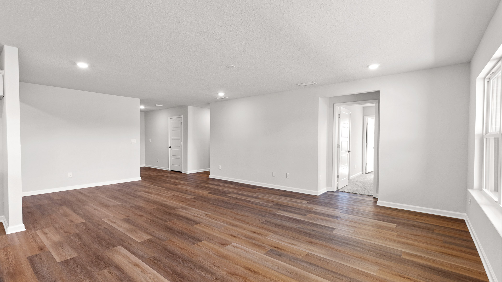 Spacious living area inside the Booth