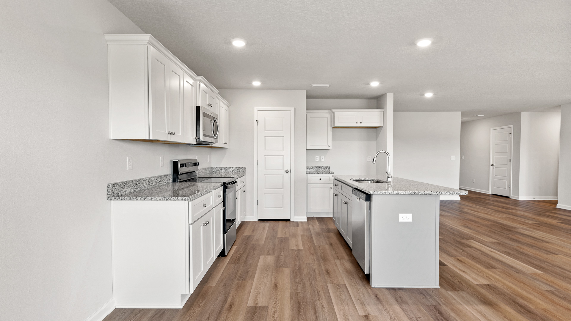 Spacious and bright kitchen inside the Booth