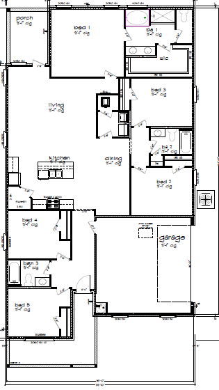 The Riverside C Side Entry Floorplan