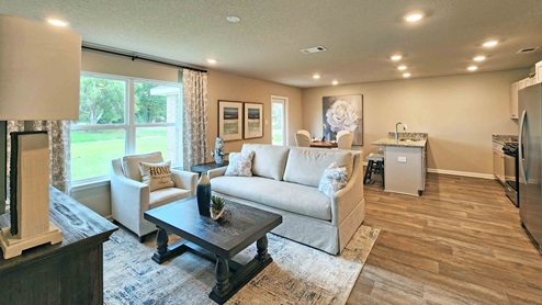Aldridge open concept living area.