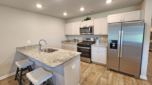 Aldridge kitchen with island.