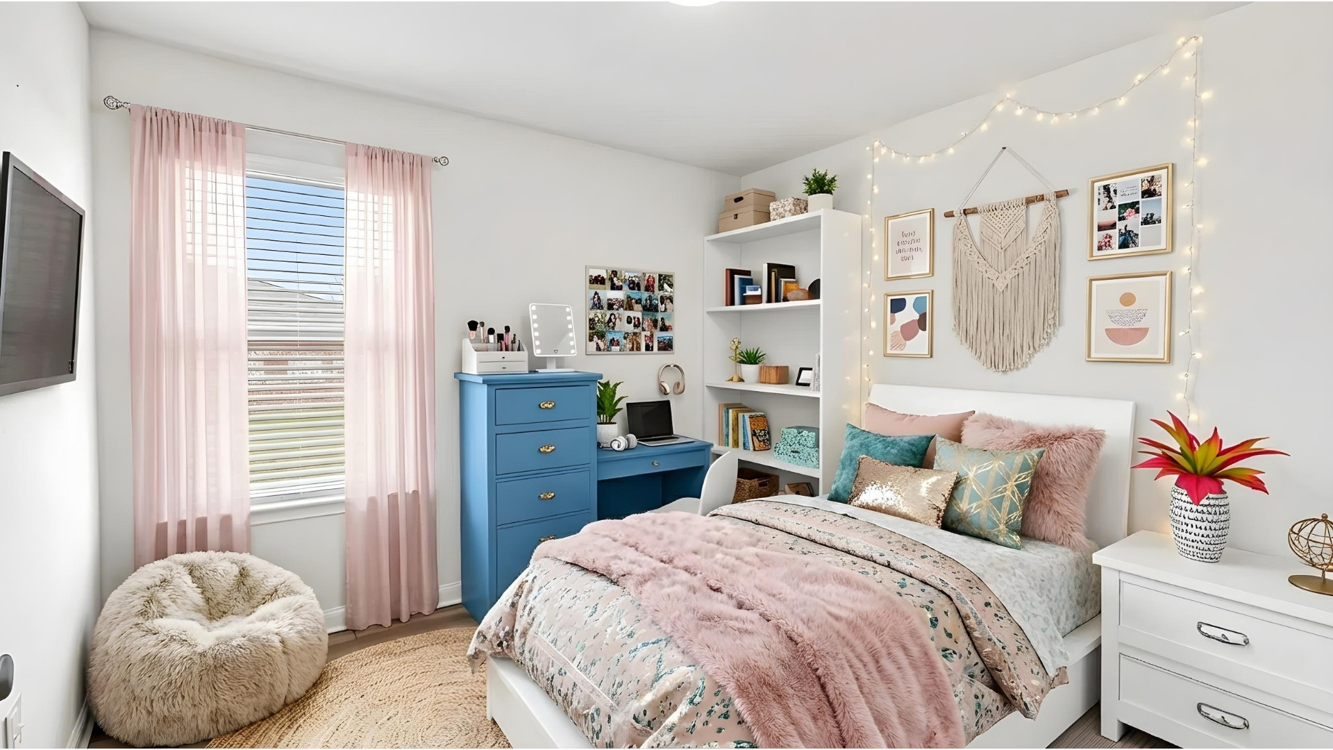 Aldridge bedroom 3 with Pink Decor.