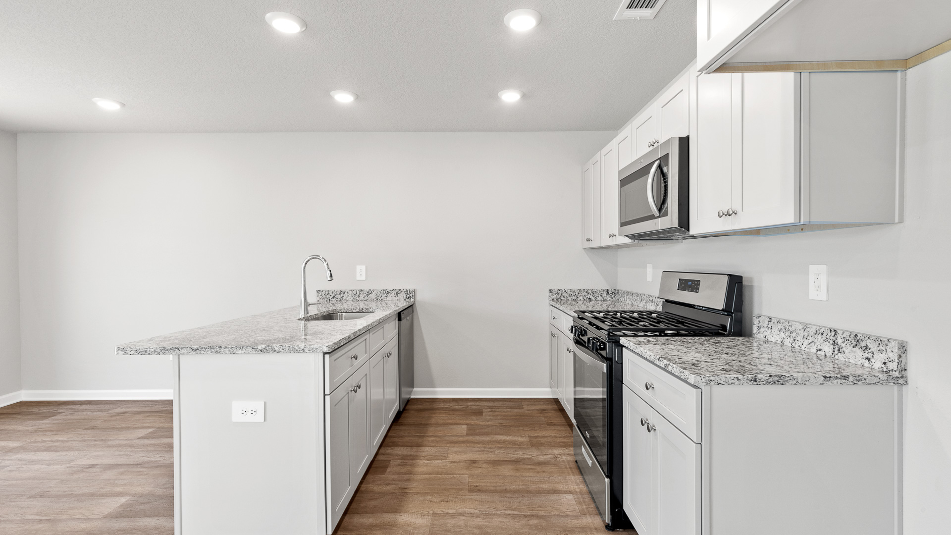 Sleek kitchen appliances inside the Aldridge