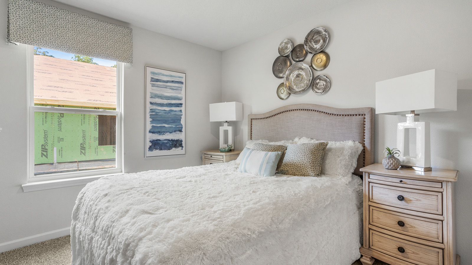 Naturally bright and spacious bedroom.