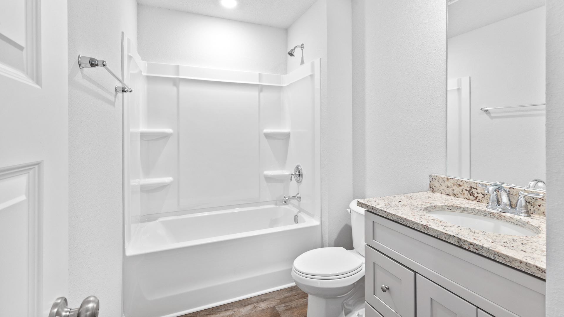 Guest bath in a new home in Gulfport, MS.