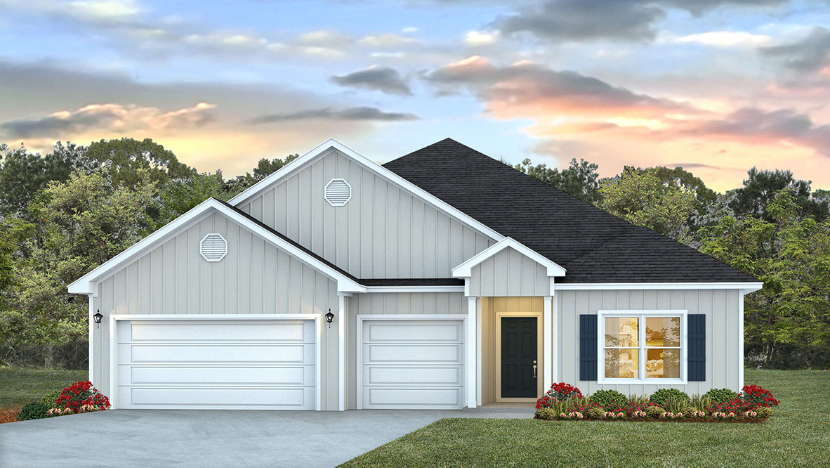 The Camden D8 front exterior elevation in Crane Landing.