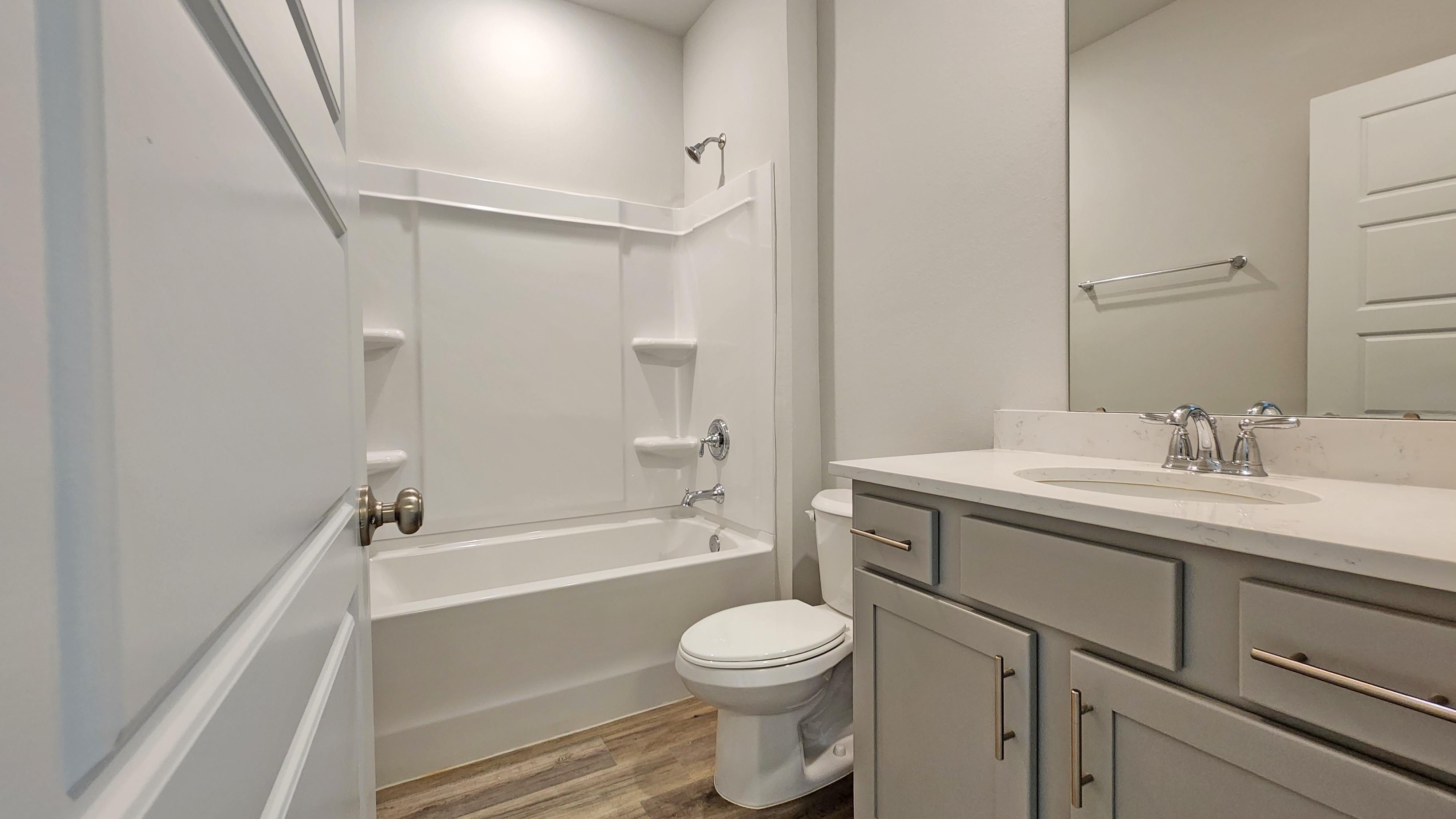The Destin guest bathroom in Crane Landing.