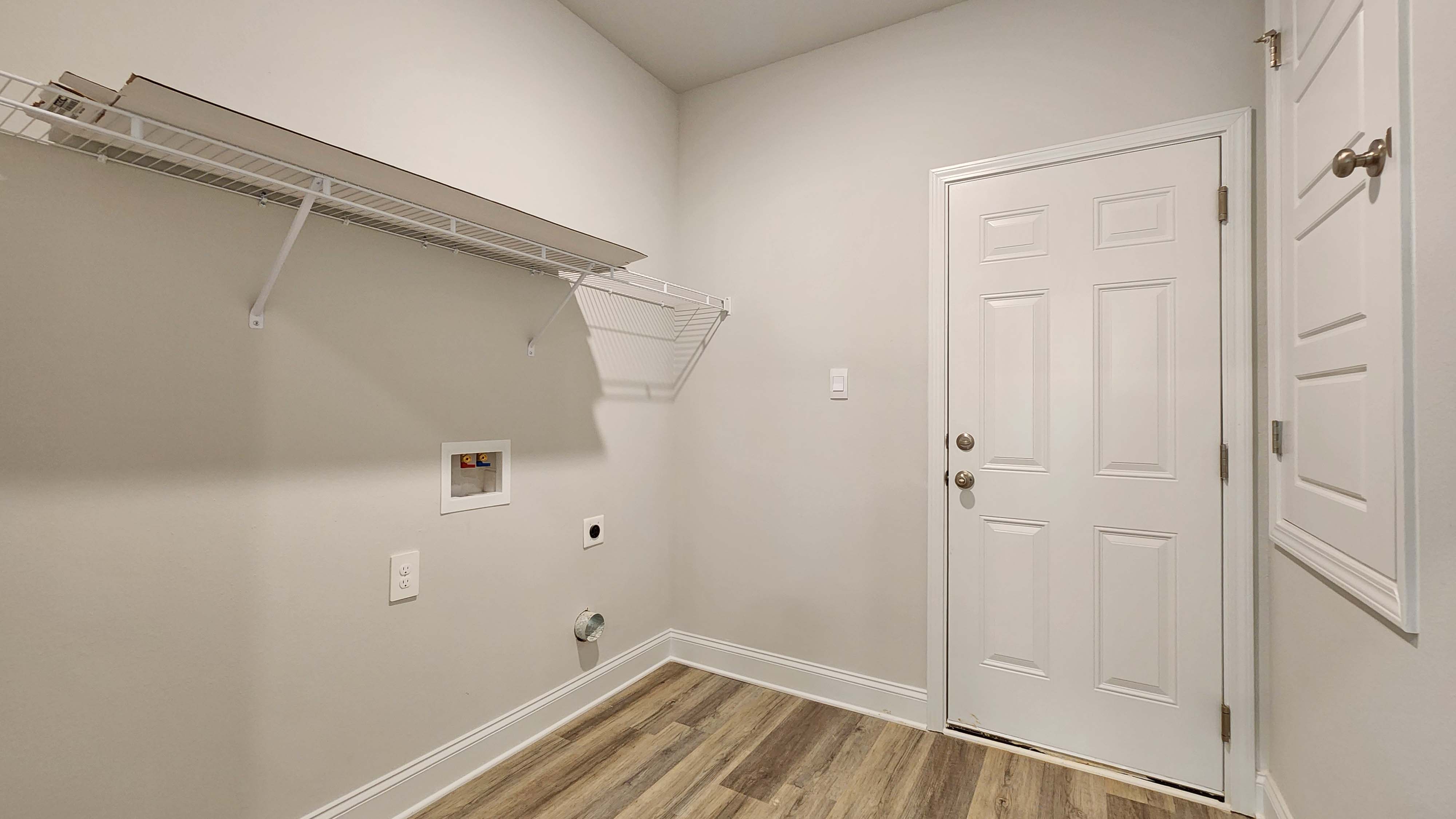 The Destin laundry room in Crane Landing.