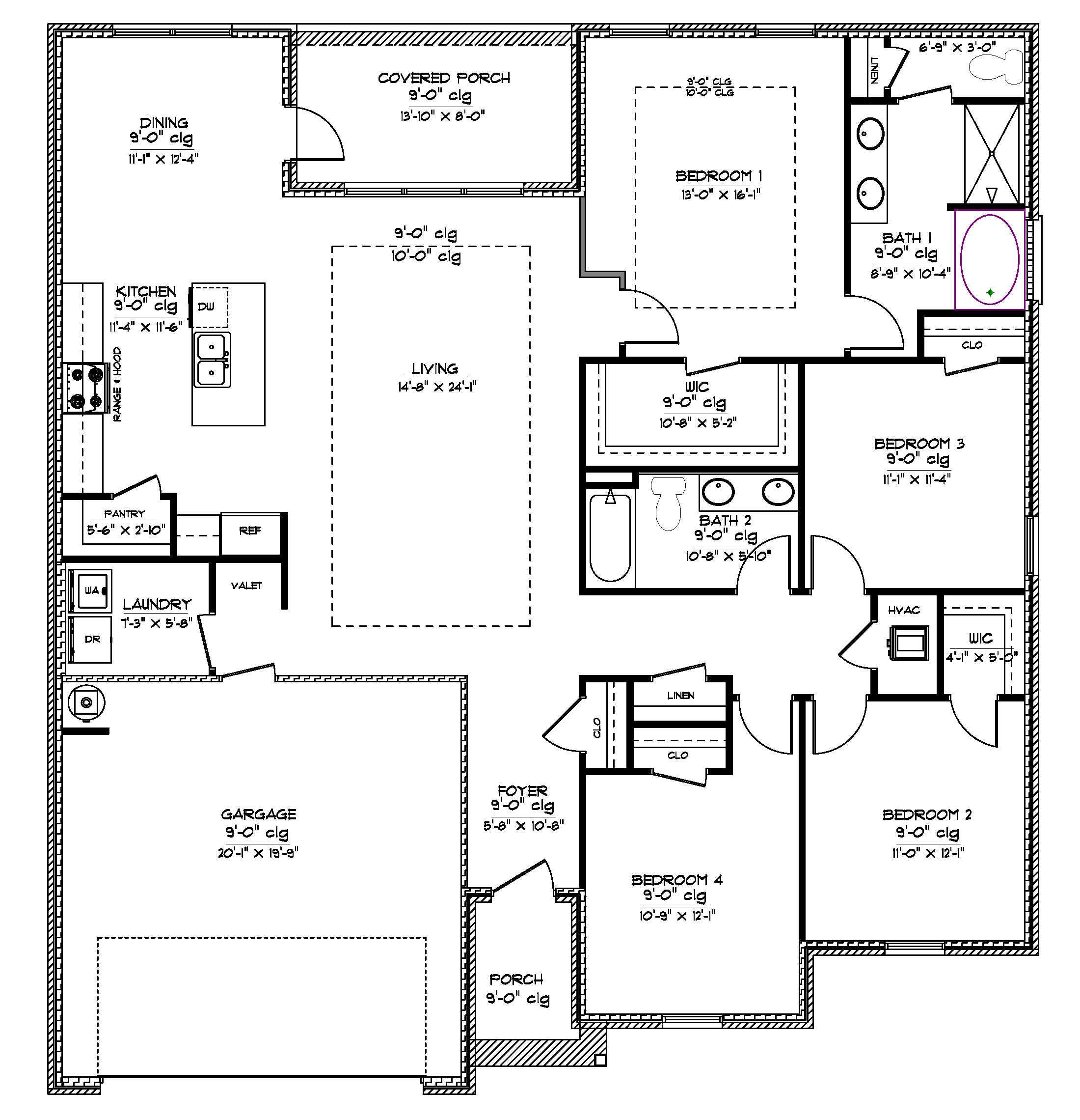 The Holly C front entry floorplan in Crane Landing.
