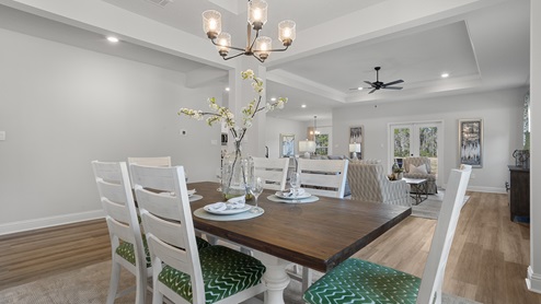 Up-close to dining area in Crane Landing.