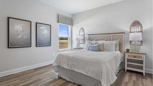 One of the bedrooms in the Camden floorplan.
