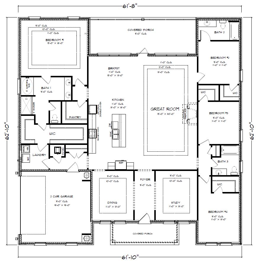 The Kingston D side entry floor plan at Epley Station.