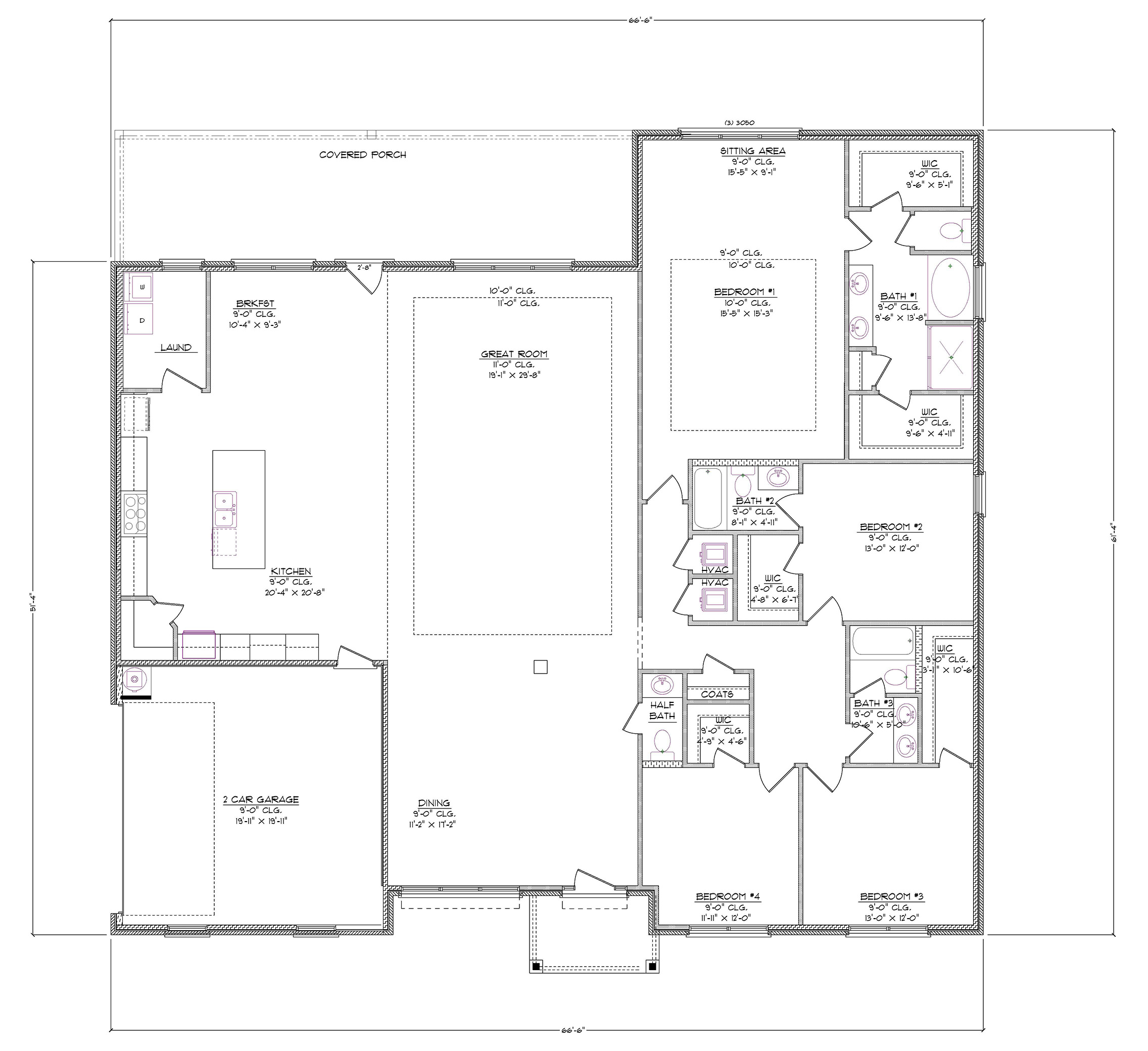 The William B Side Entry Floorplan