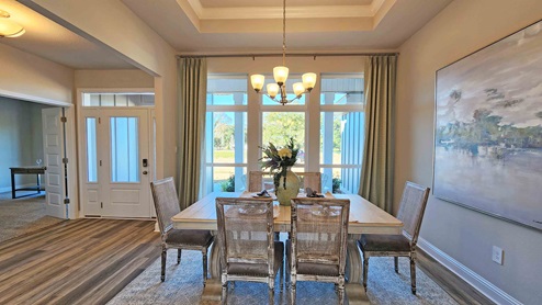 The formal dining area for the Emma floorplan.
