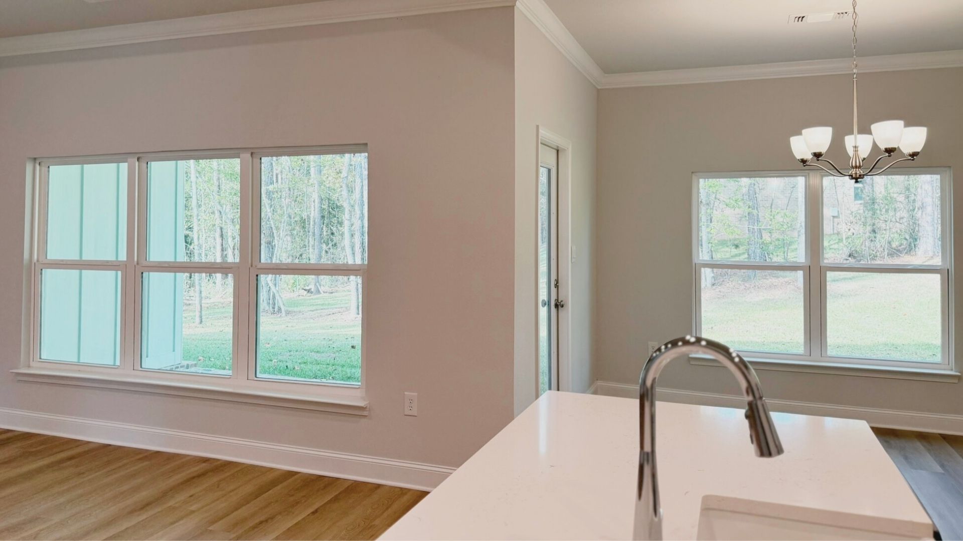 Kitchen with a dining area.