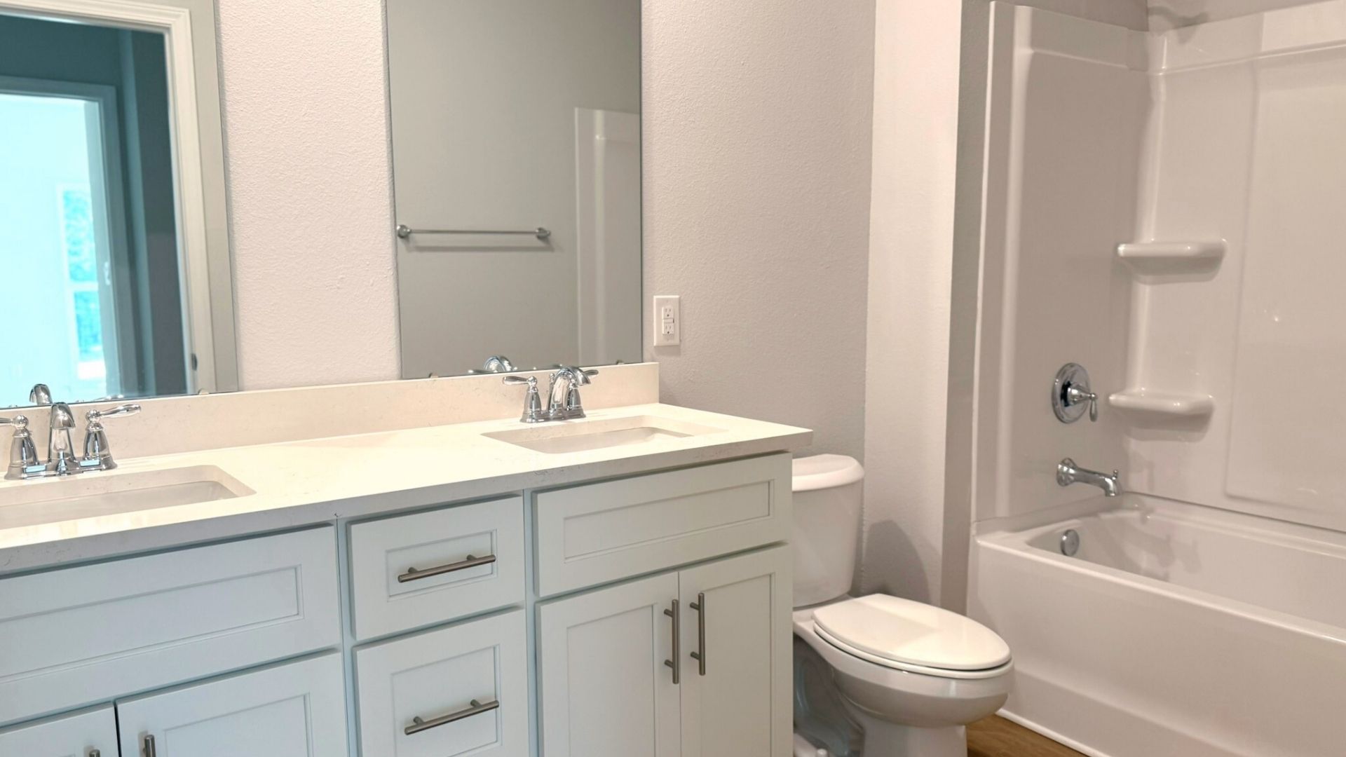 Bathroom with a step in shower.