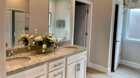 The Jasmine primary bathroom.