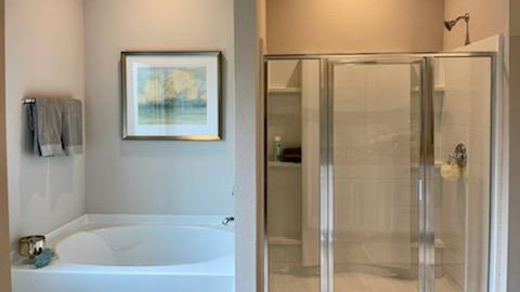 The Jasmine primary bathroom.