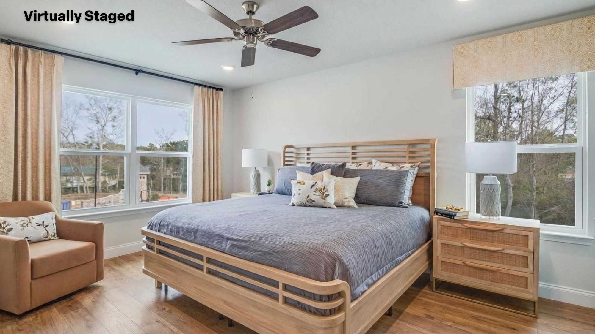 The Palm bedroom with natural light