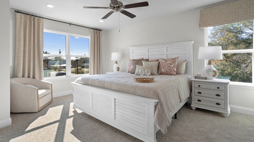 Primary bedroom at Pelican Landing.